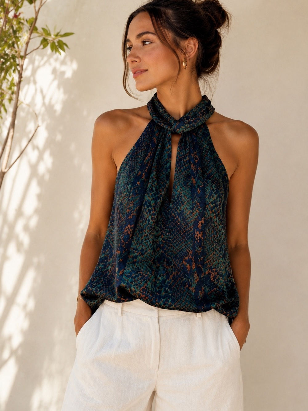 Joie Cedra B 100% Silk Halter Top | Size S